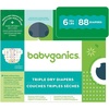 image:imageBabyganics Size 6 88 Count Absorbent Breathable Triple Dry Protection Diapers