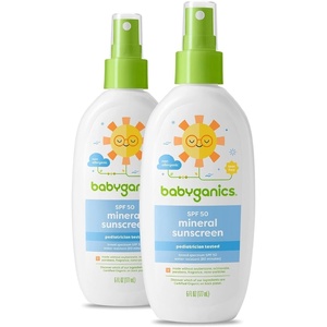 image:imageBabyganics SPF 50 Baby Sunscreen Spray  UVA UVB Protection  Octinoxate amp Oxybenzone Free  Water Resistant Unscented 6 Fl Oz Pack of 26 Fl Oz Pack of 2